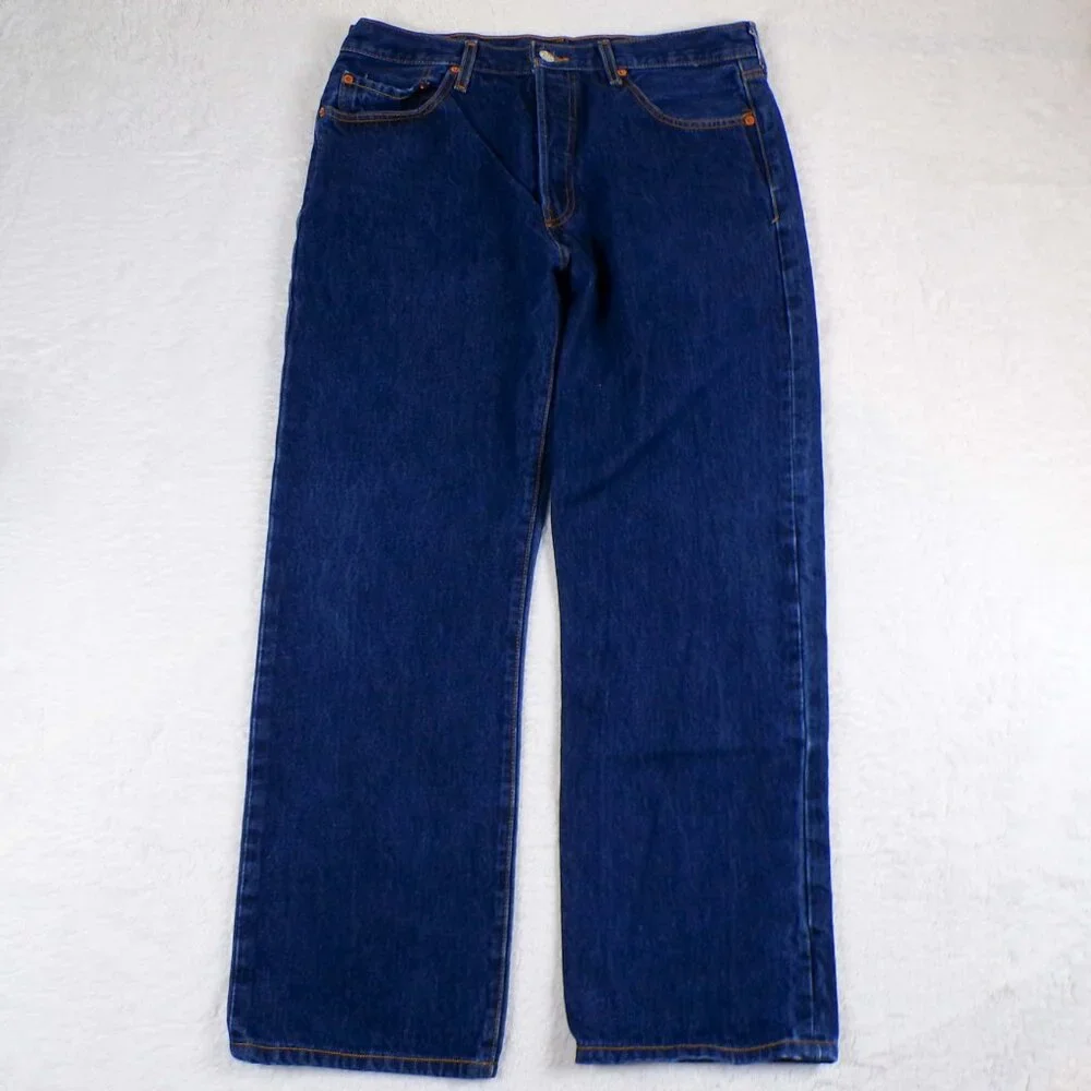 VTG Levi's 501XX Mens 34X34 Denim Jeans Straight Leg Button Fly @R Tag CW1205 - Picture 5 of 10